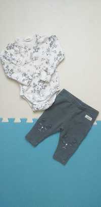 Komplet zestaw Newbie body kopertowe misie legginsy getry 62