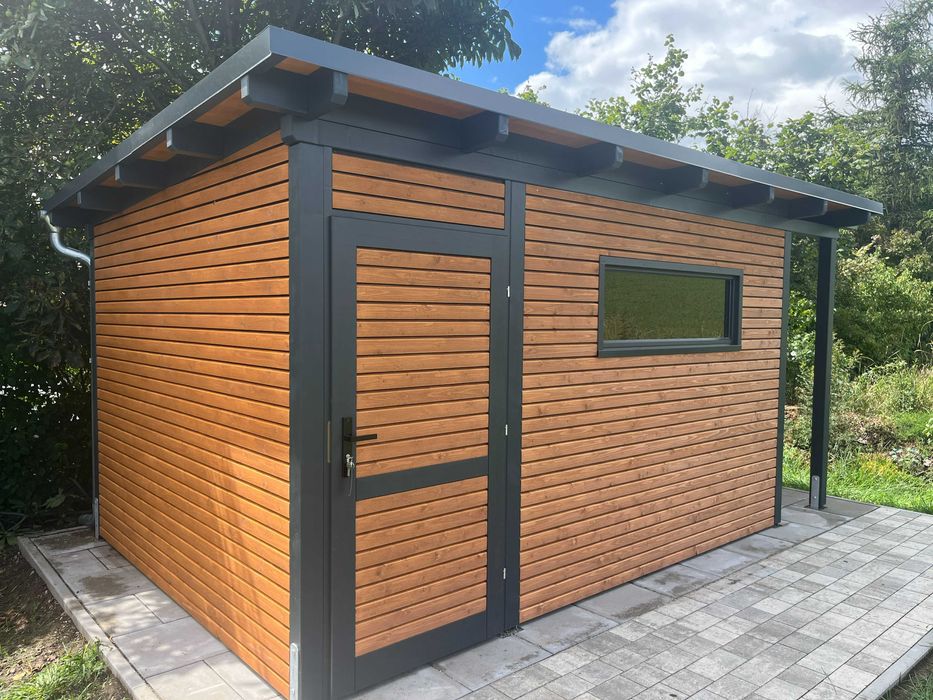 Deska elewacyjna świerk 27x96 mm,  czarne pióro, Trendliner Kontrast