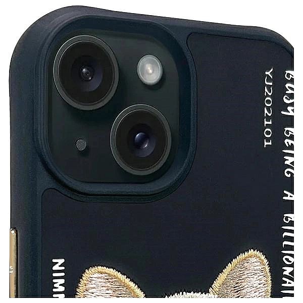 Etui Nimmy Glasses Cool Dog na iPhone 15 - czarne