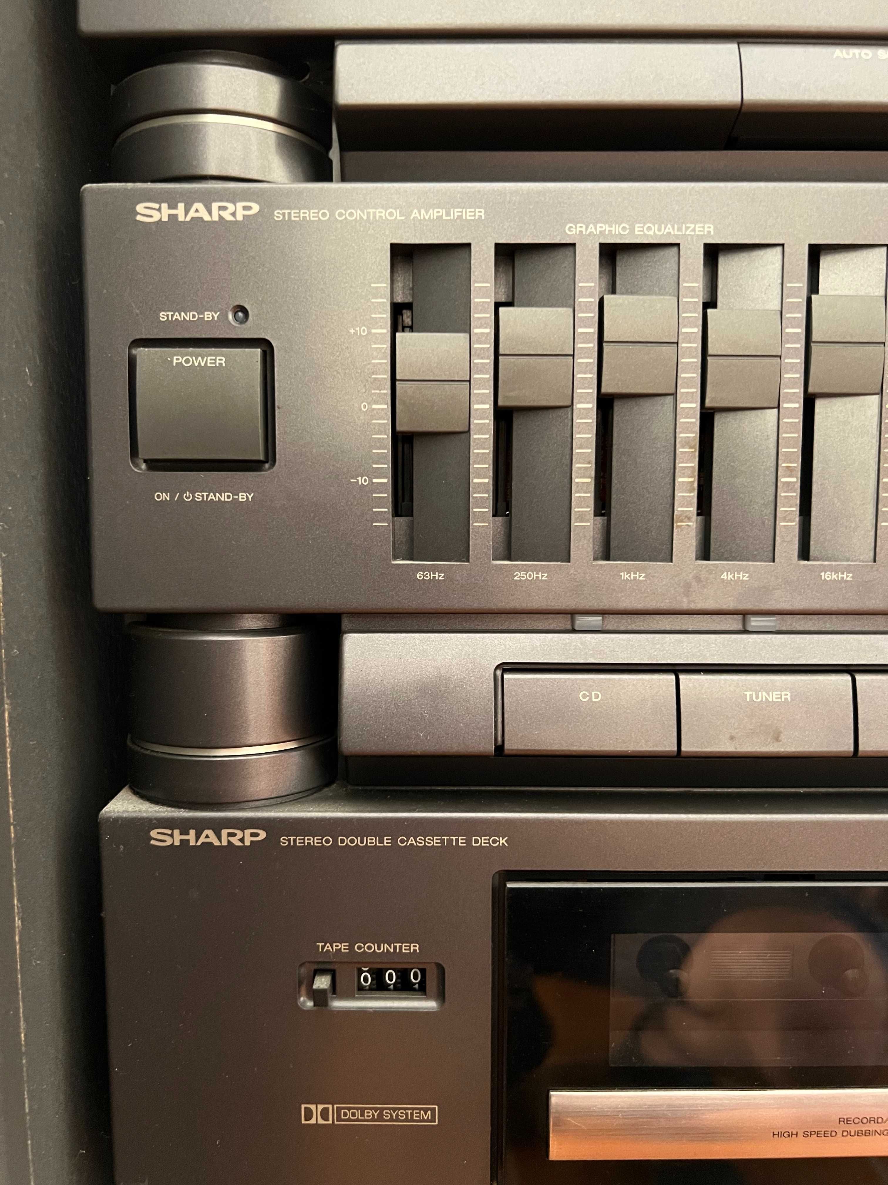 Sistema Hi-Fi Vintage Sharp System 8800 + Colunas CP-8000