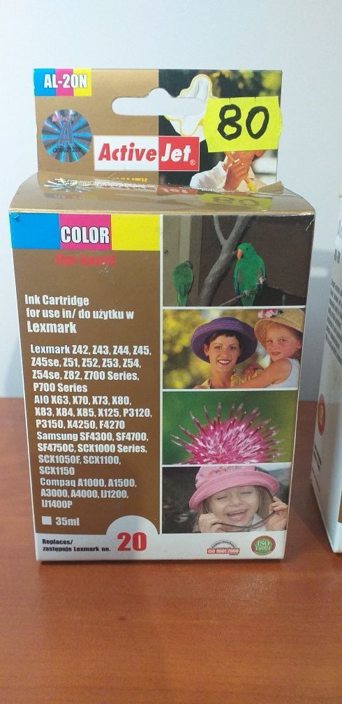 Dwa tusze do drukarki active jet kolor i czarny