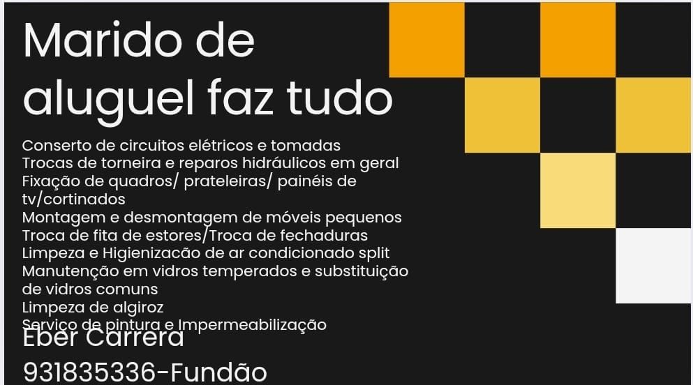 Polivalente em reparações e bricolagem. Faz tudo, posso ajudar!