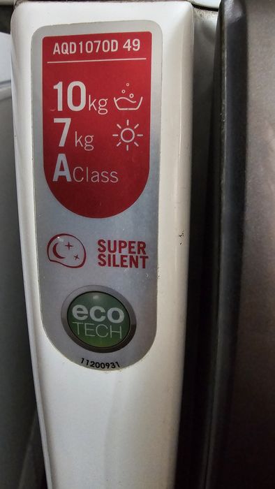 Pralko suszarka Hotpoint ariston aqualtis 10kg Eco tech. Drobna wada