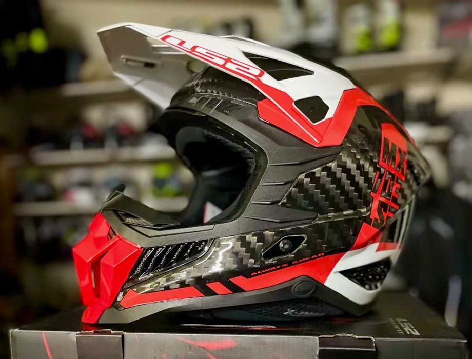 Capacete Carbono Total LS2 MX703 X-Force NOVO (50% Desconto) Tam M-L