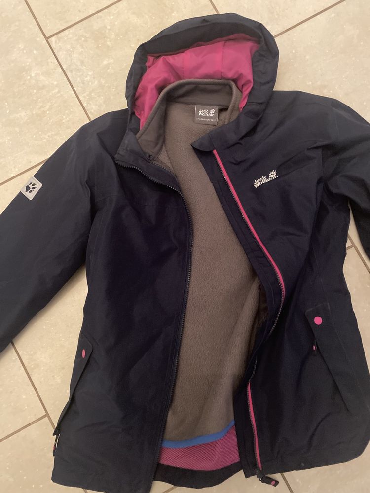 Jack Wolfskin Texapore, wielosezonowa kurtka 3 w 1 +  polar r. 152 cm