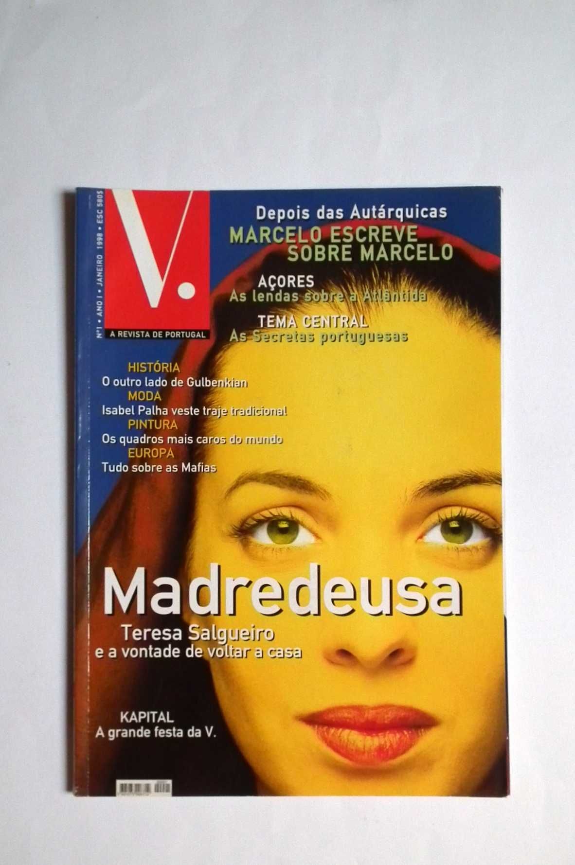 Nº1 da revista V. (extinta) 1998. Dir Paulo Teixeira Pinto EnvioGrátis