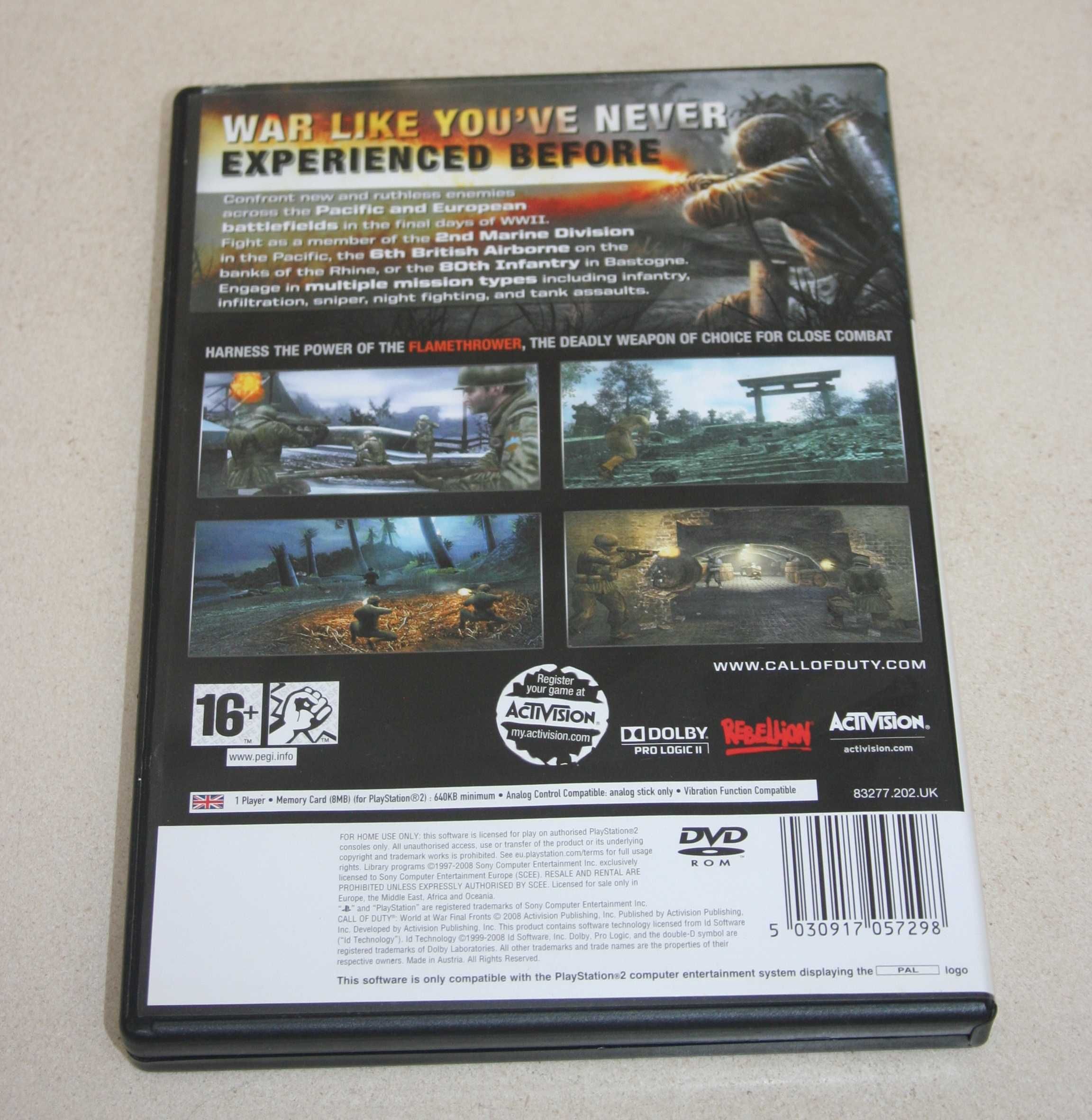 Call of Duty world at war para ps2