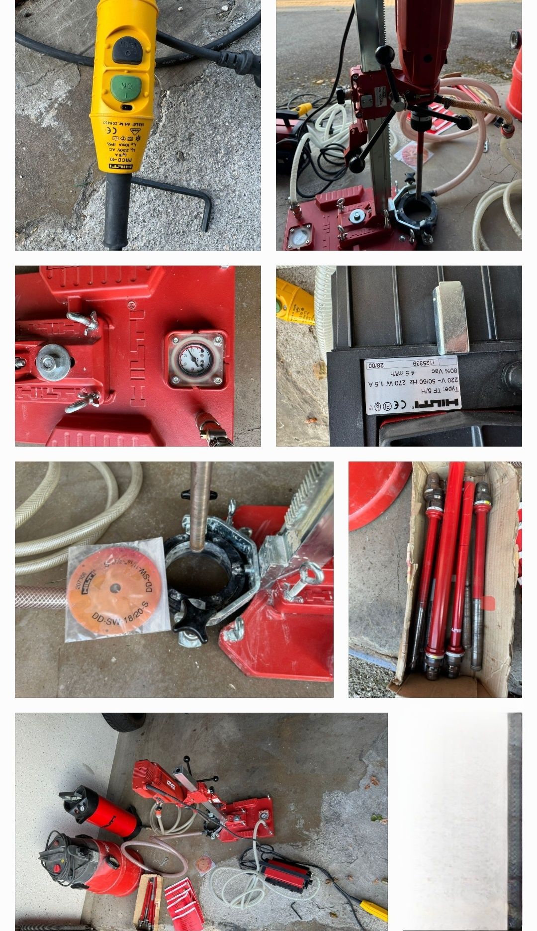 Wiertnica diamentowa HILTI DD-80/E wakum odkurzacz na wode zewstaw