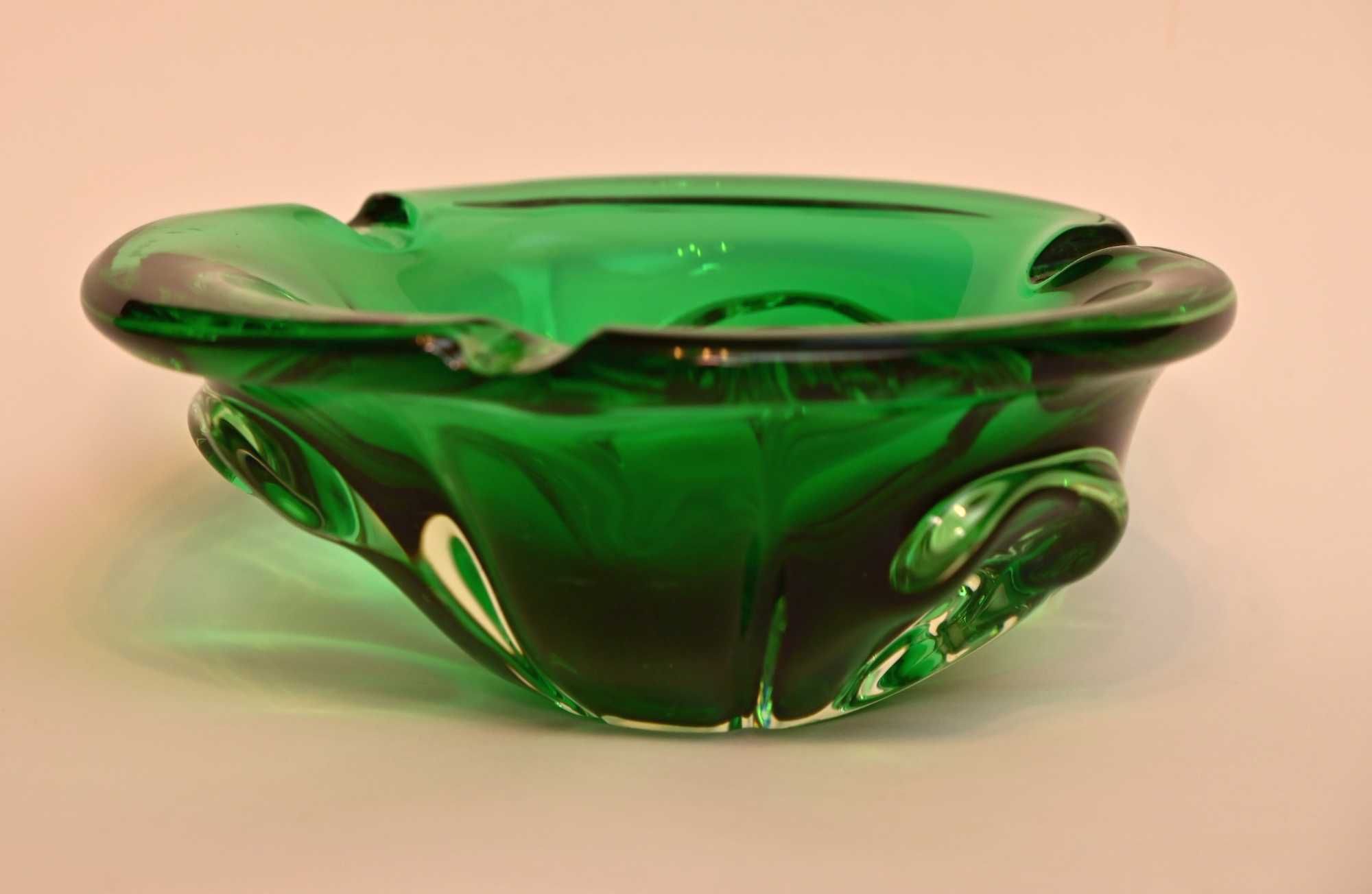 Popielnica ze szkła Murano Sommerso design lata 60. lub 70.