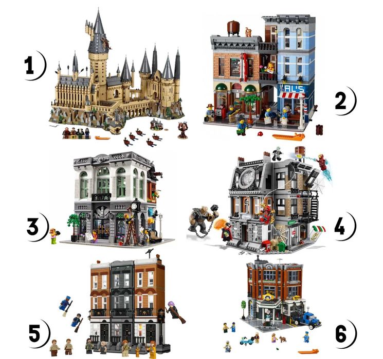 Конструкторы домики/замок 1в1 Lego Creator/Harry Potter/Super Heroes