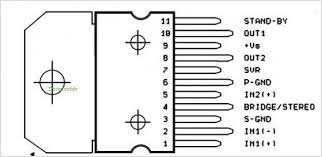 TDA7350A - Amplificador de áudio  22W BTL - Stereo   (NOVO)