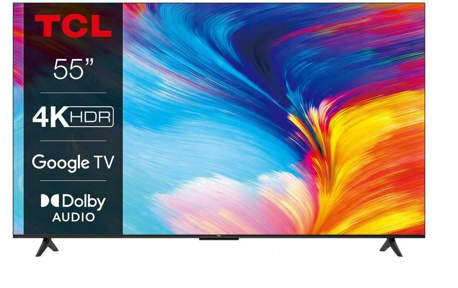 Telewizor 55 cali LED TCL 55P635 55" 4K UHD czarny Nowy 24m Gwarancji