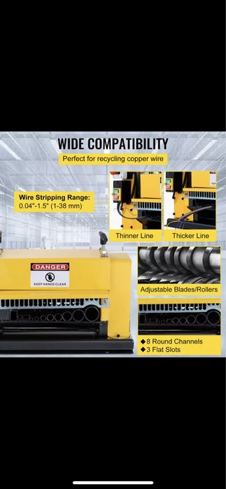 Maquina descarnar/ descascar fio Cobre.