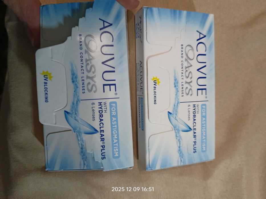 Soczewki kontaktowe acuvue -3.25 for astigmatism
