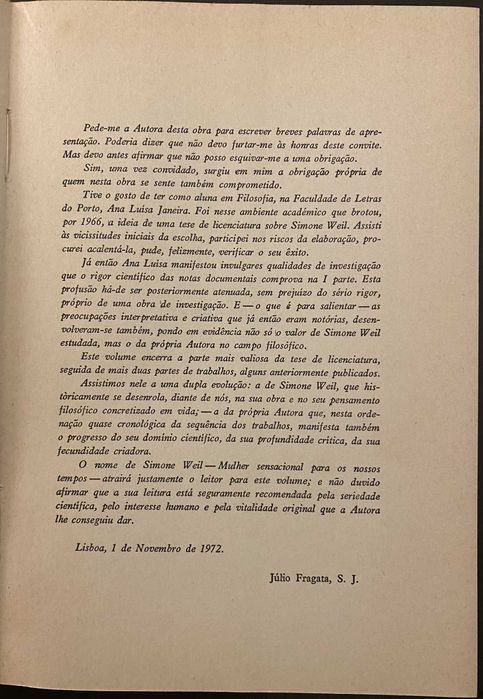 Ana Luisa Janeira - Conhecer Simone Weil