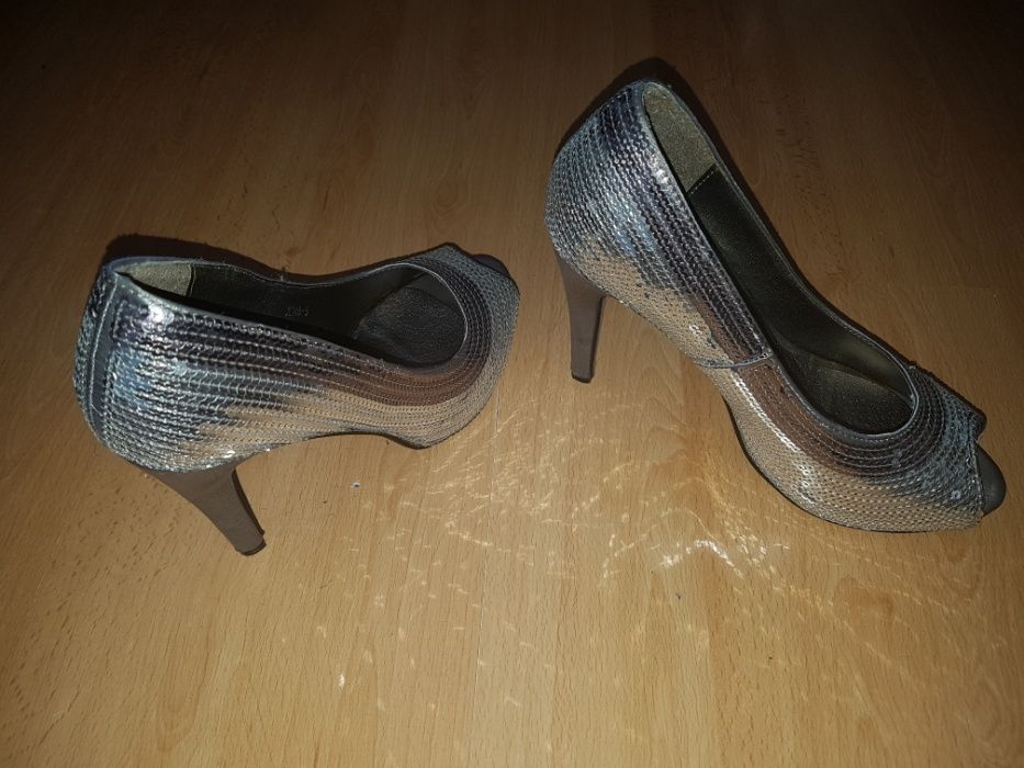 Buty czółenka szpilki świecące sylwester andrzejki