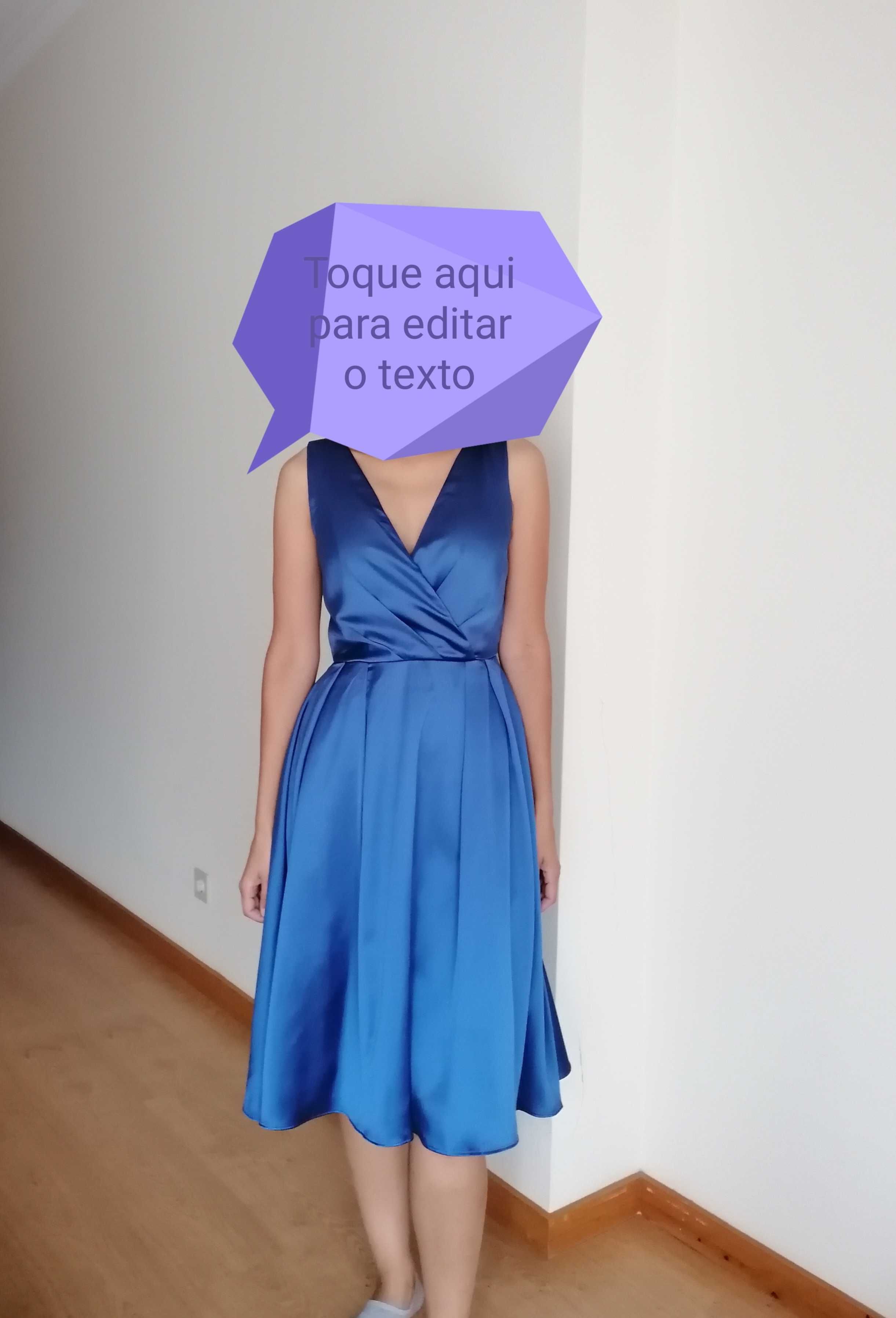 Vestido azul como novo