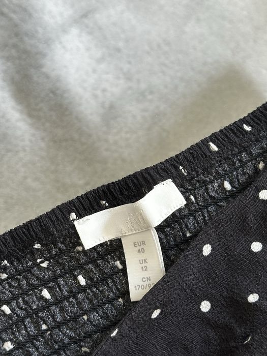 Bluzka z bufiastymi rękawami w kropki H&M M/L