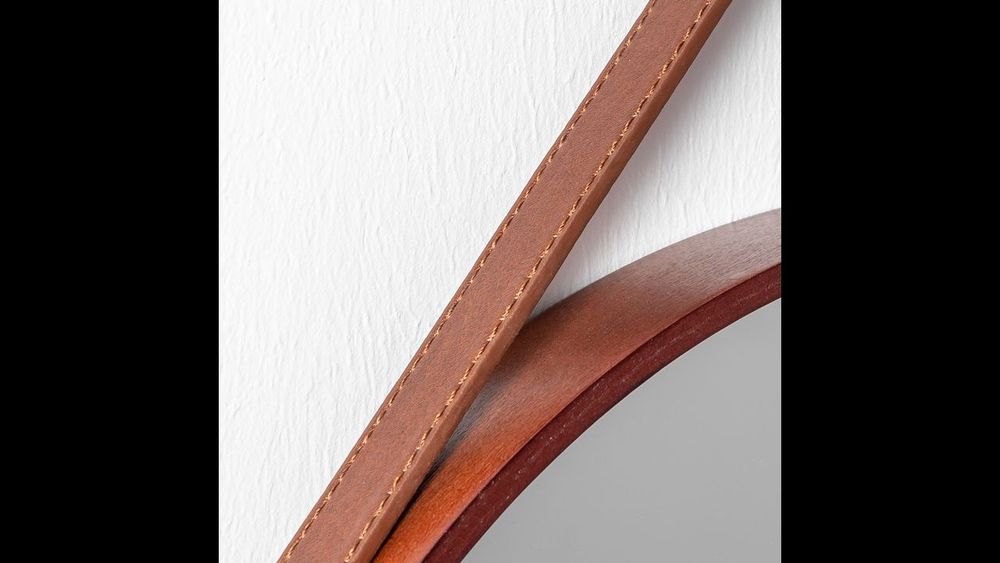NOWE Lustro loft na pasku 60cm
