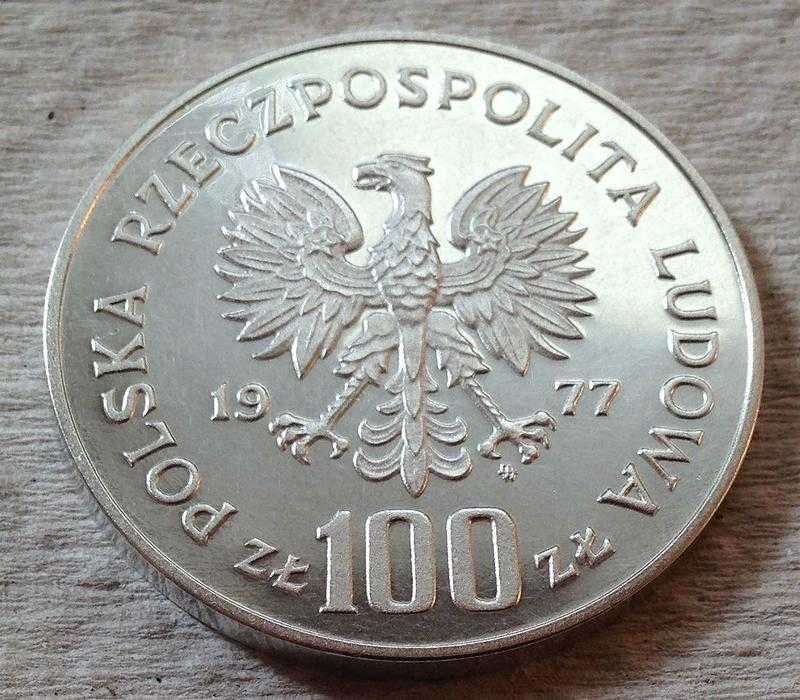 100 злотых, 1977 г, Королевский замок, PROOF, редкая, серебро