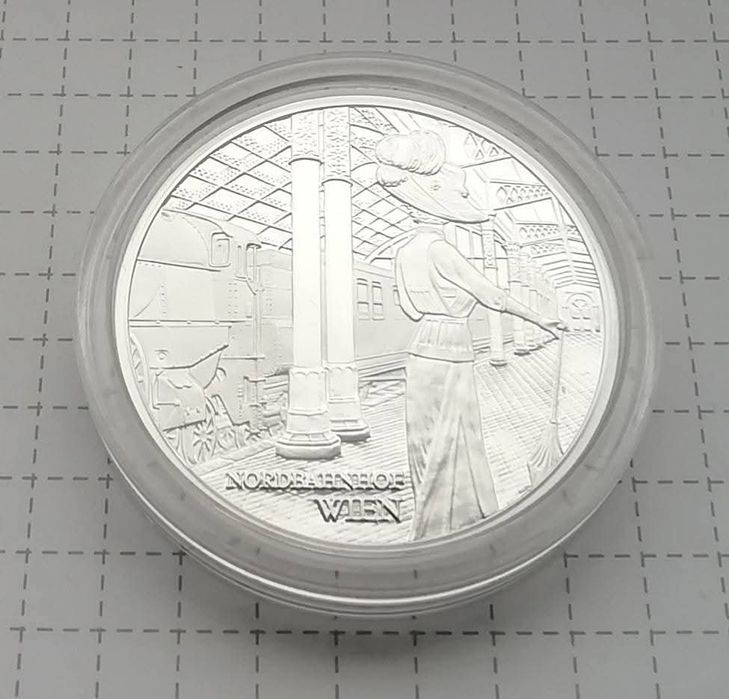 Австрія 20 євро 2008 р. СРІБЛО. ПРУФ. Віденський північний вокзал