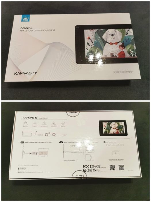 Tablet graficzny, tablet HUION KAMVAS 12 +podstawka