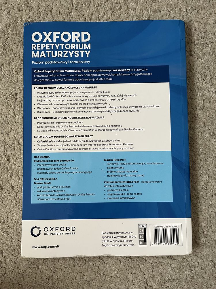 Repetyrtorium maturzysty oxford jak nowe!