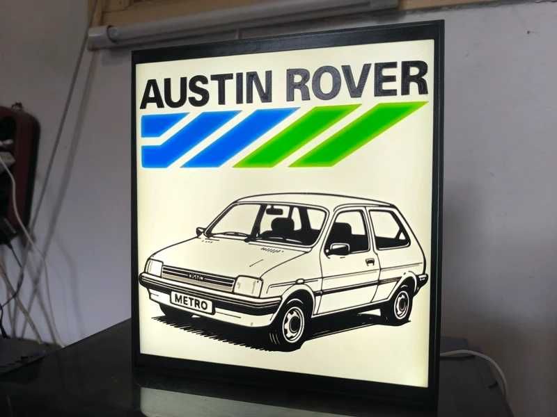 Lightbox/ Luminaria decorativa Austin Rover Metro