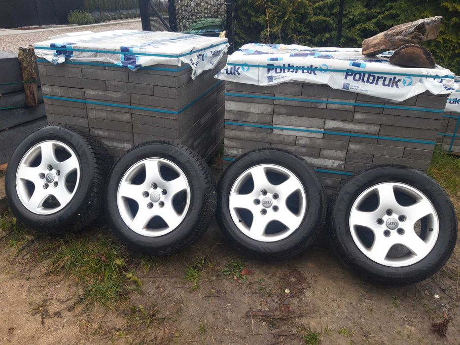 4 koła zimowe Audi opony Fulda 215/60/16 + oryg. alufelgi 5x112 16'