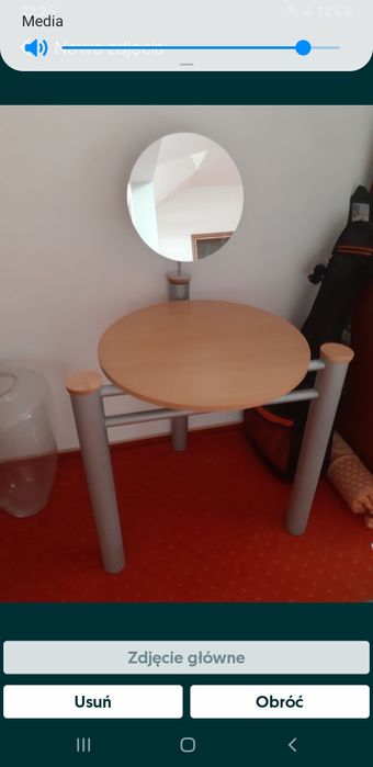 Toaletka z lustrem kolekcja włoska meble biurko okrągłe tkmaxx