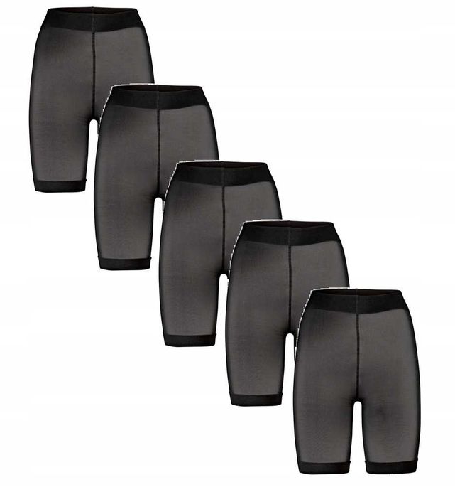 Esmara Majtki rajstopy przeciw otarciom ud z lycrą czarne XXL 5 par