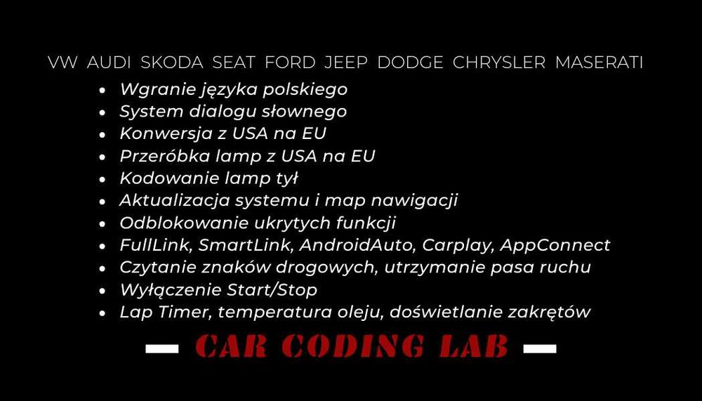 Konwersja MMI Audi MIB3 MHI3 MPR3 US na EU Polski Mapy Fale System