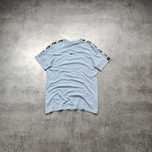 MĘSKA Koszulka Bawełna PREMIUM Lampas Błękitna Swoosh Nike Casual Logo