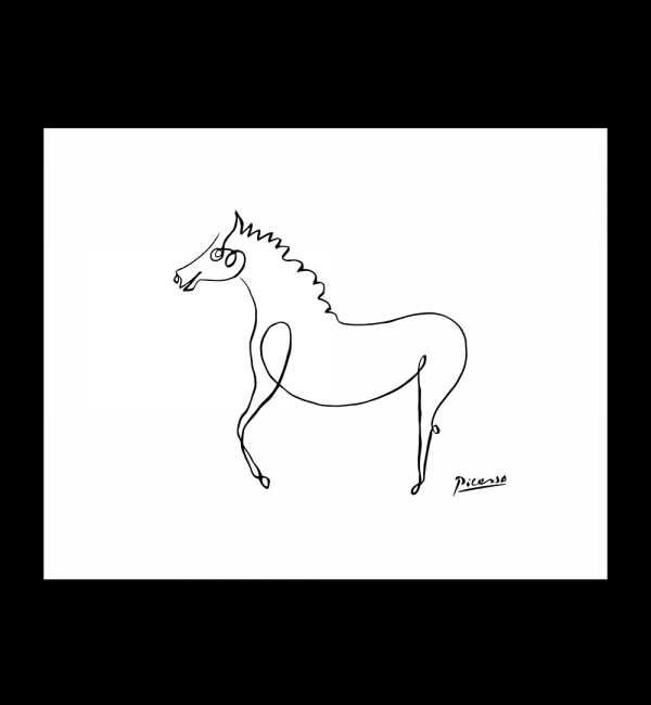 Plakat bez Ramy, Picasso - Jedną Linią, Koń