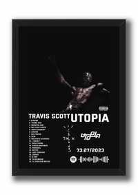 Plakat Travis Scott "Utopia" w ramce A4.