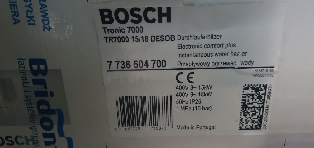 BOSCH Tronic 700 klasy A