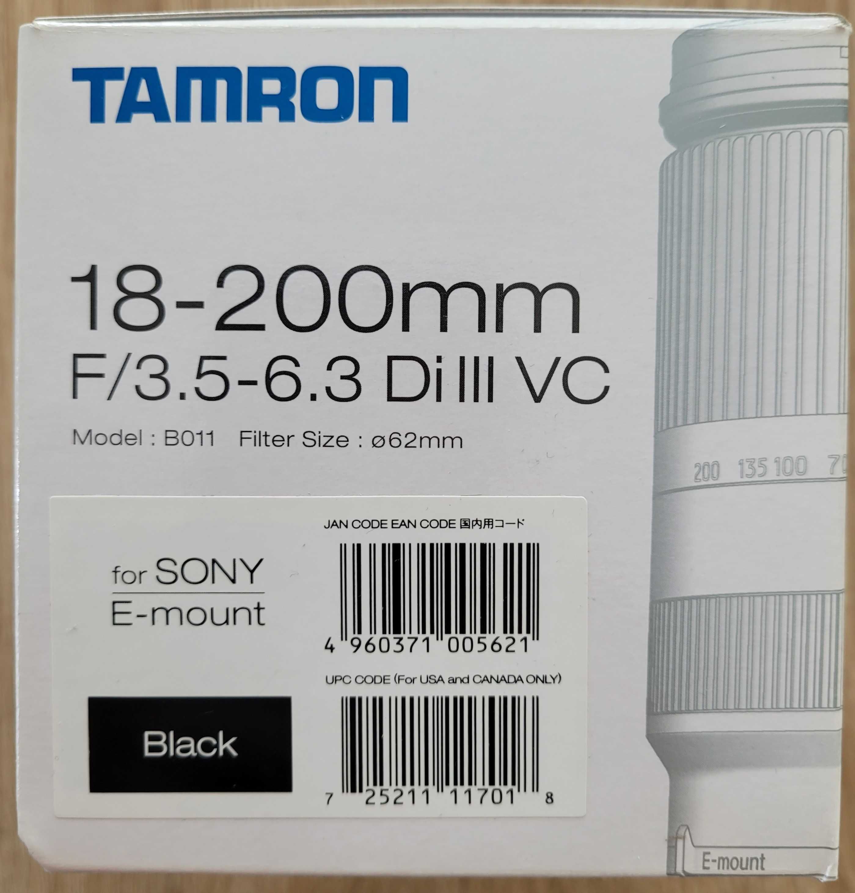 Obiektyw Tamron 18-200mm f/3.5-6.3 Di III VC B011
