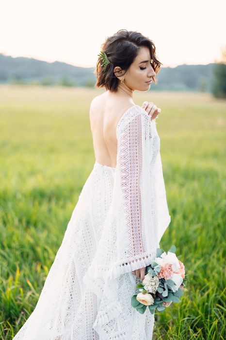 Весільне плаття / плаття на фотосесію (стиль бохо/рустик)