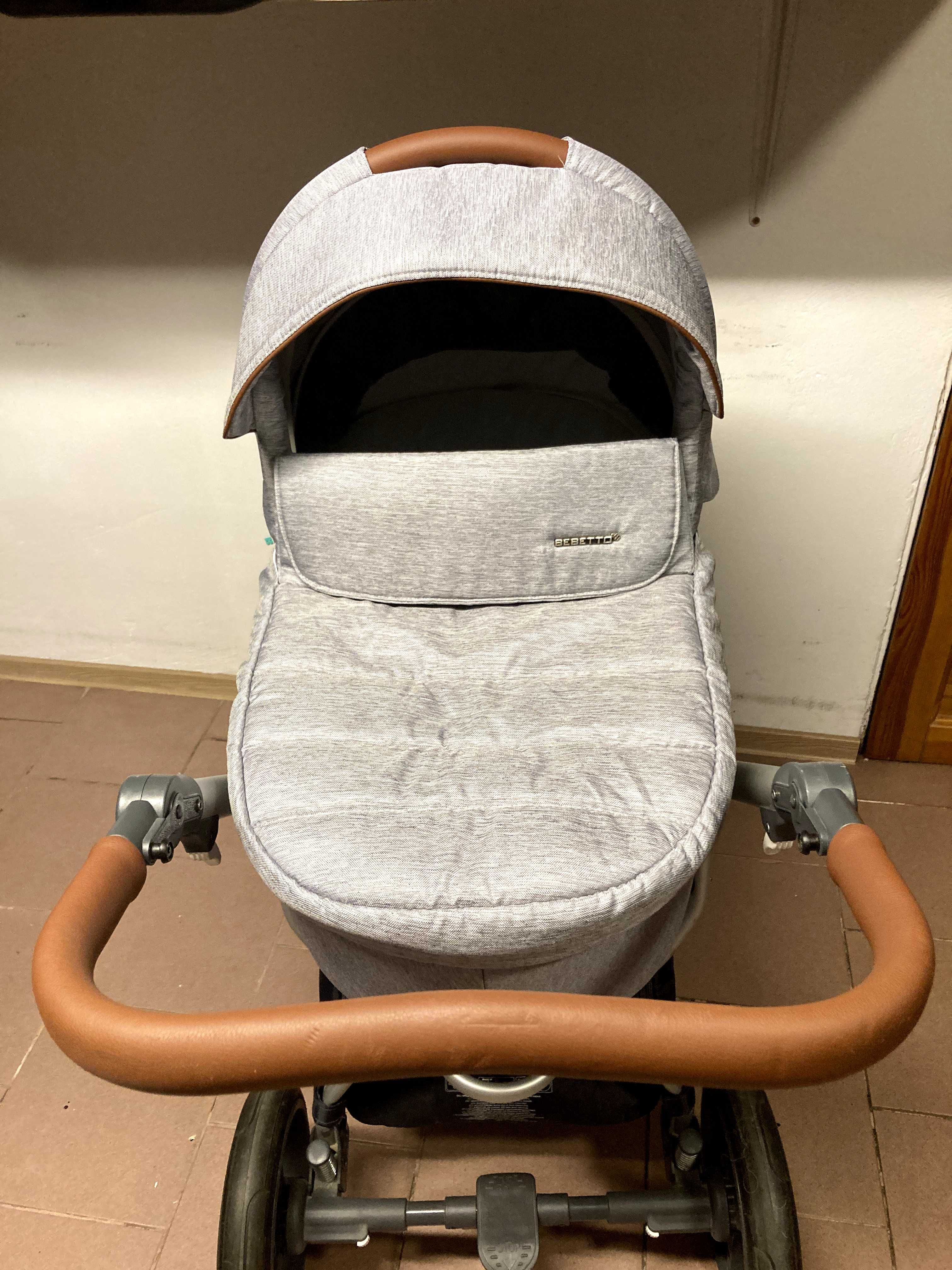 Wózek BEBETTO LUCA 2w1 / 3w1 / 4w1 baza Isofix Jasny Kolor