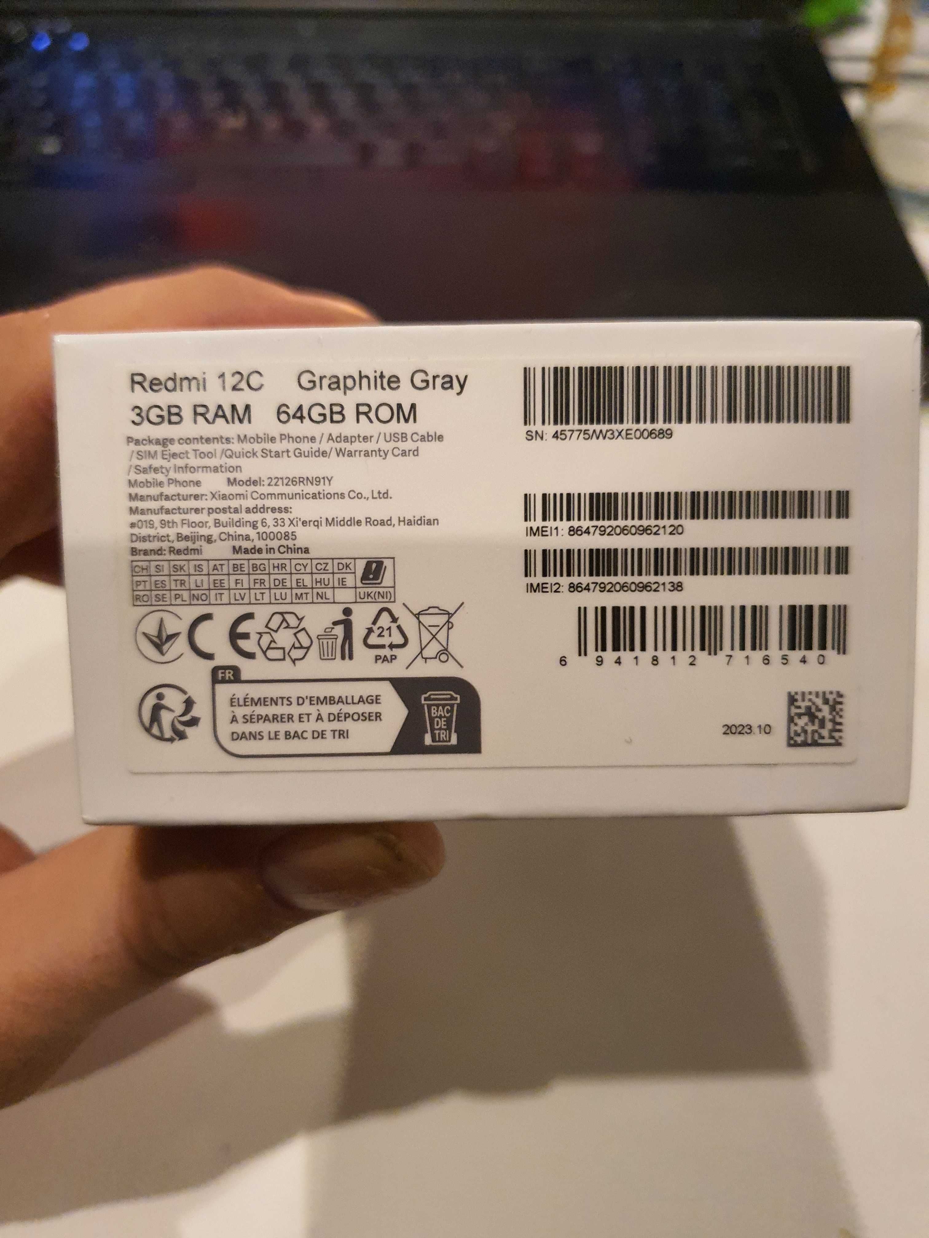 Redmi 12C 3/64 GB Nowy nie używany
