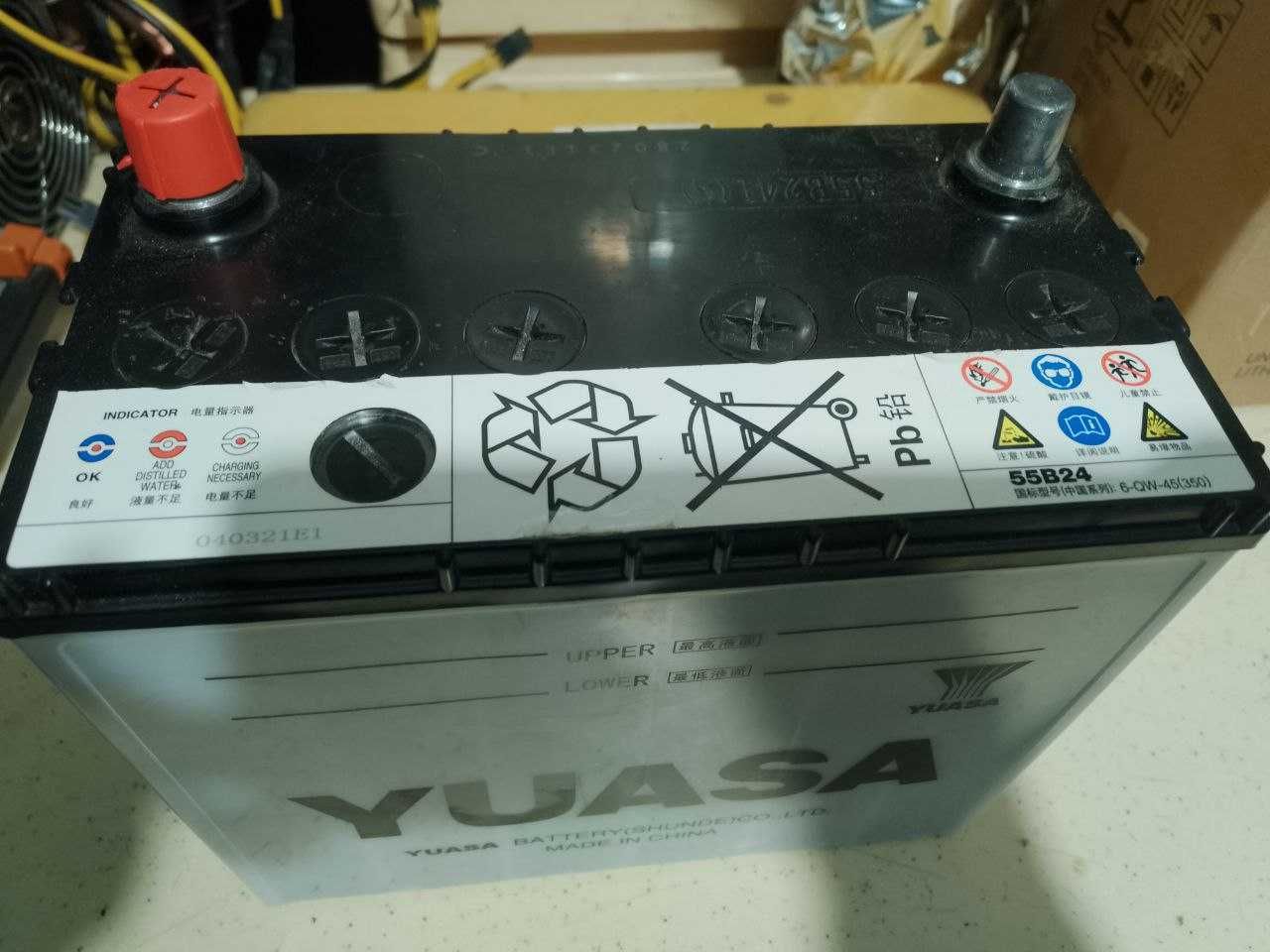 Аккумулятор АКБ 12V YUASA 55В24 45a\h 350А