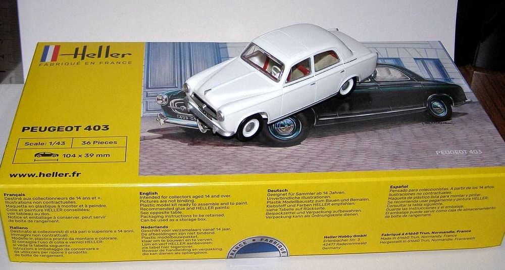 1955 Peugeot 403 Berline (Heller) Made in France масштаб 1/43