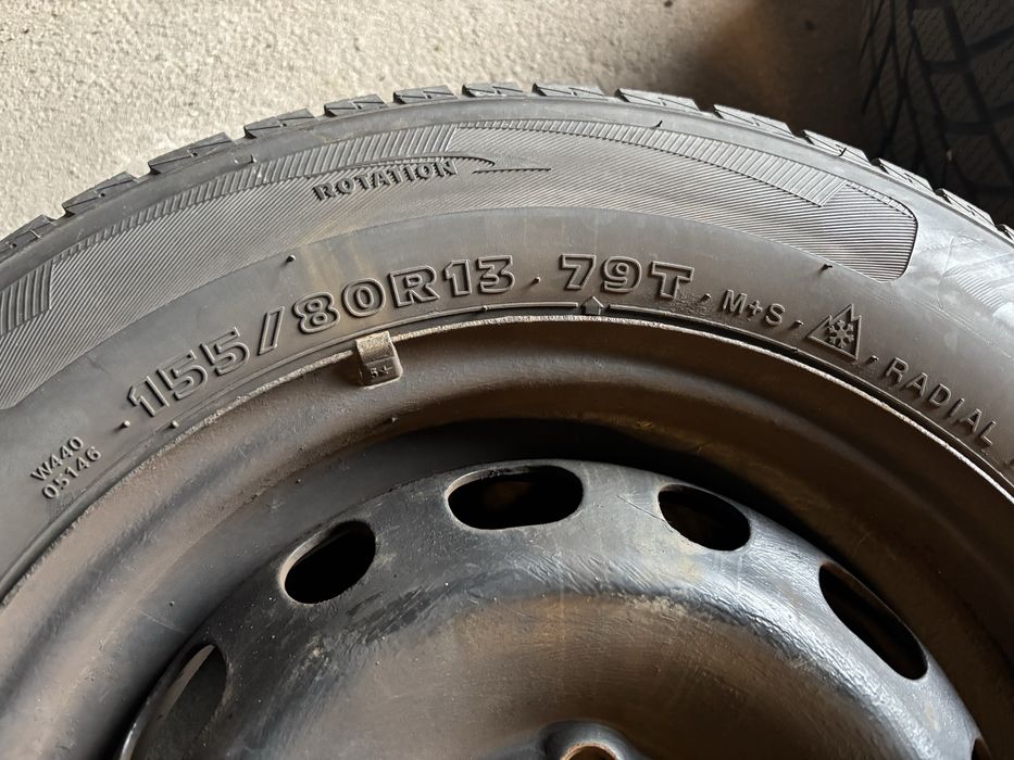 Opony zimowe wraz z felgami 155/80 R13 x 4szt