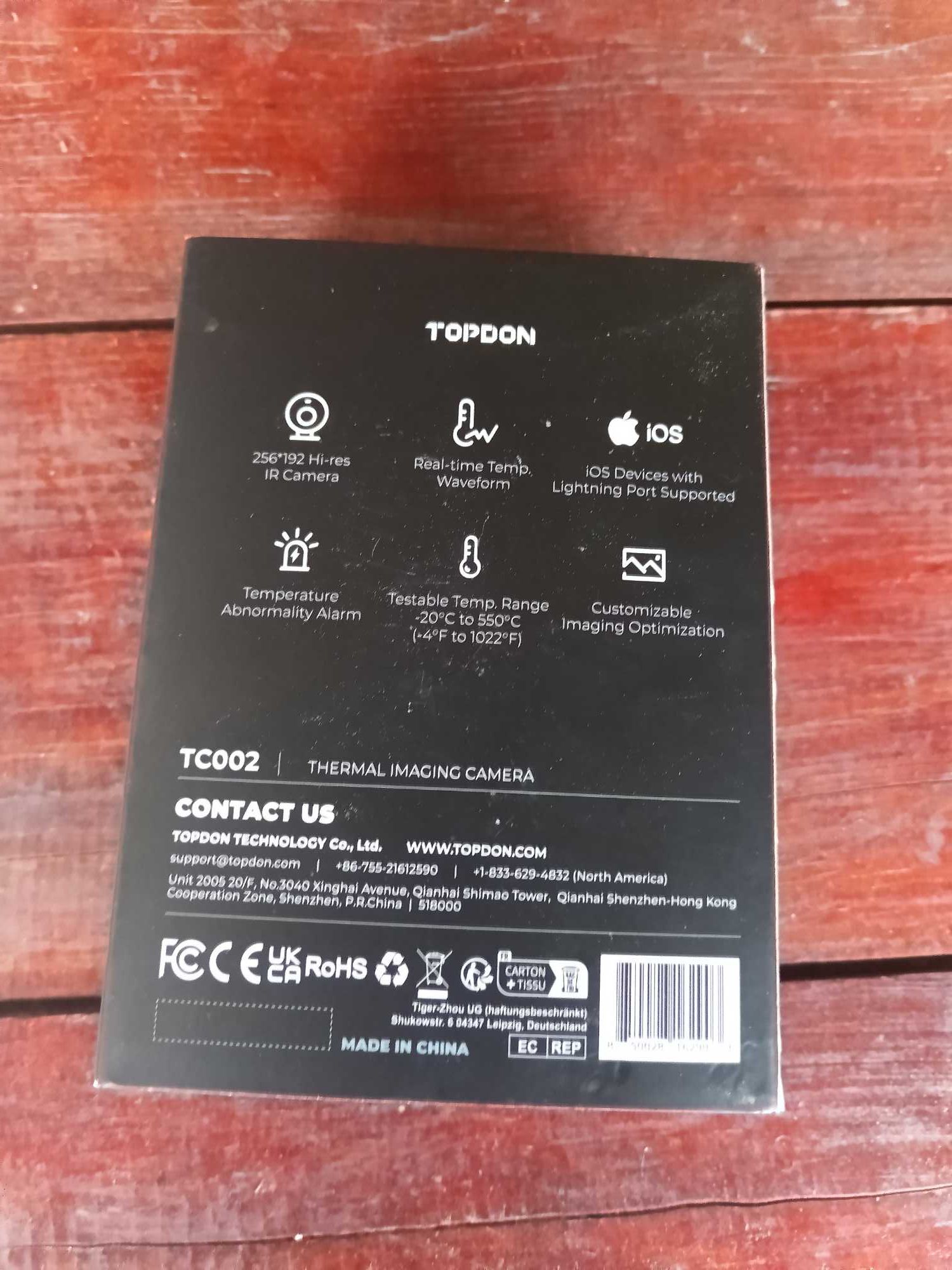 Нова Тепловізійна камера  Topdon TC002 для iOS (iPhone та iPad),