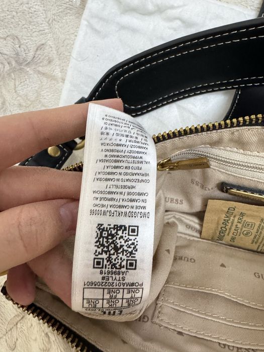 Сумка guess чорна багет