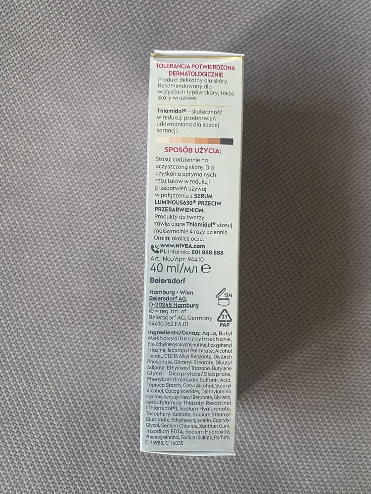 Krem SPF Nivea Luminous 630