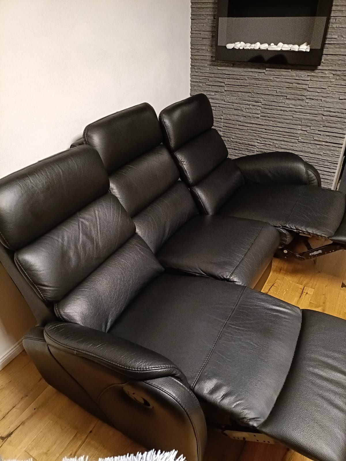 Sofa dallas ze skóry superiore z funkcją relax