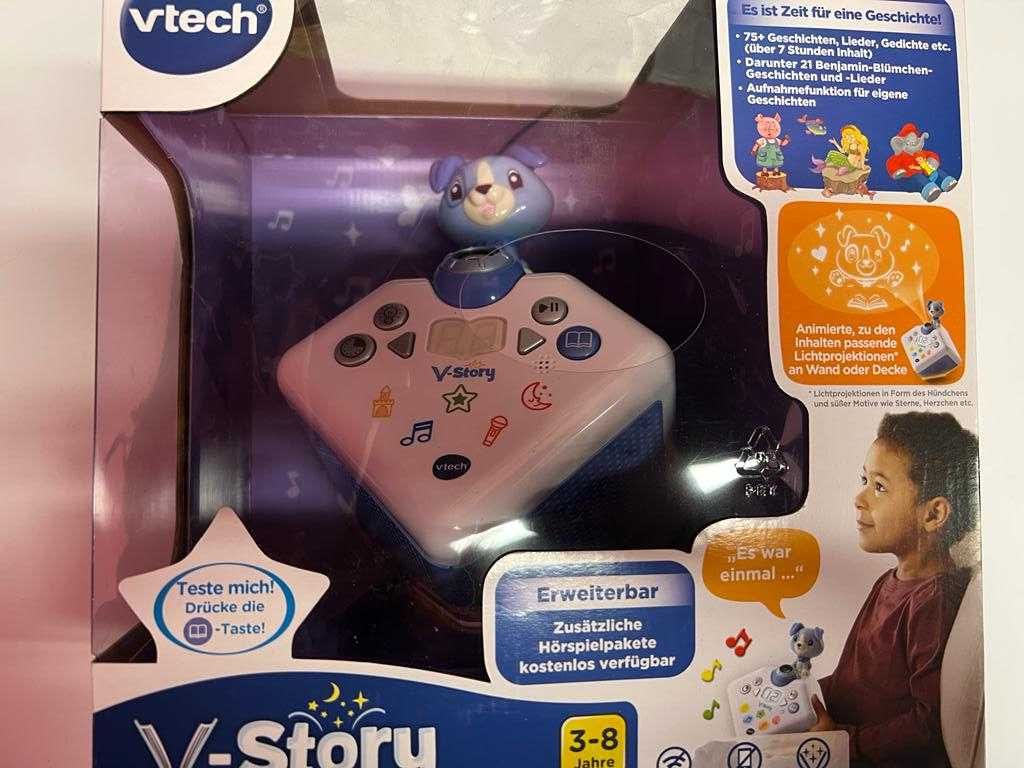 Vtech V-Story, pudełko do słuchania muzyki i historii, niebieskie