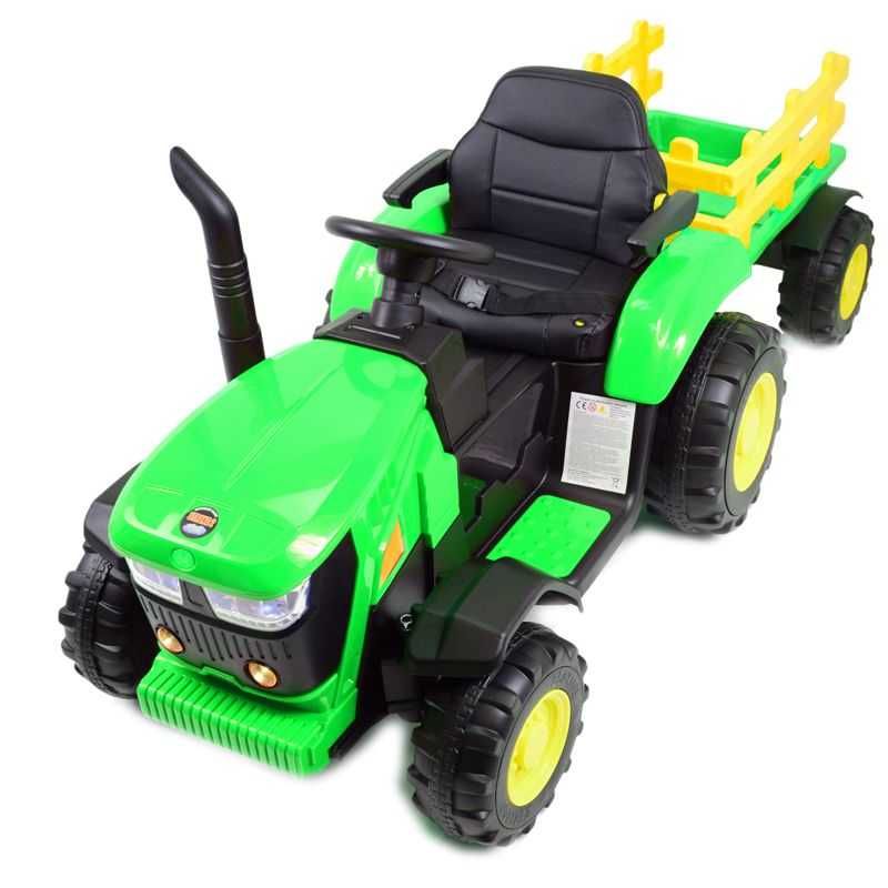 Duży traktor na akumulator dla dziecka Miękkie koła, siedzenie BluTuF