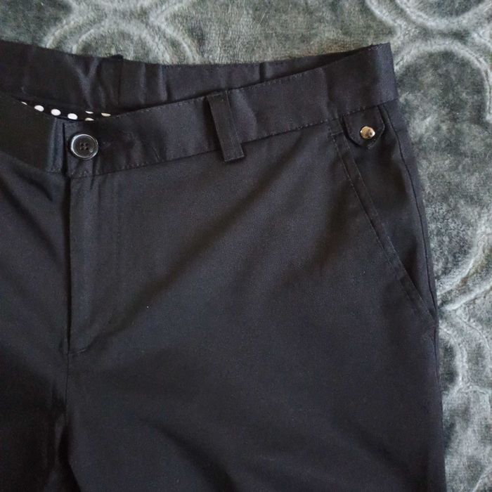 Czarne Spodnie Garniturowe JAK NOWE